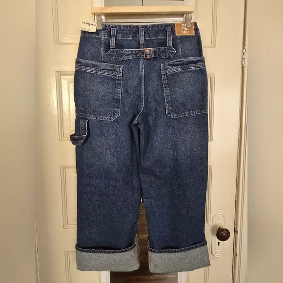 NEW Free People Major Leagues Mid Rise Cuffed Jeans - Picture 15 of 15